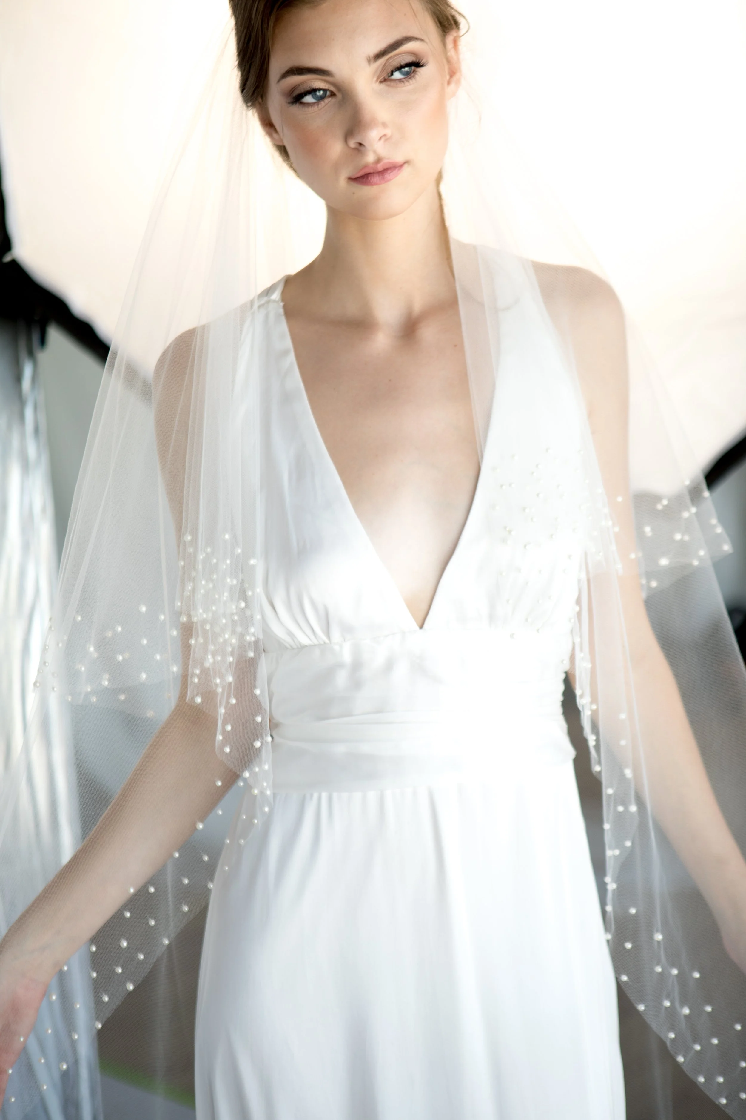 Her lip to Crystal Veil Blouson ホワイトM justine+m+couture+-+heavenly+